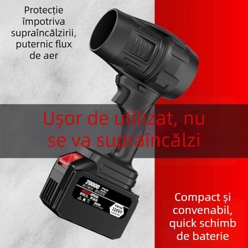 Suflător fără fir cu baterie Li‑Ion 21V – Turbină ductată, reîncărcabil, pentru spălarea mașinii, eliminarea prafului și suflarea zăpezii