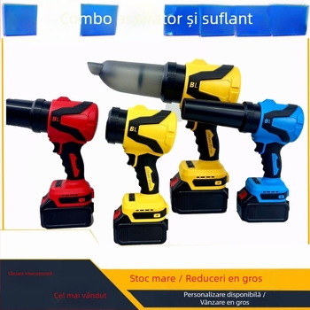 Suﬂoare de aer cu motor fără perii din cupru – funcție duală (fugare/aspirație), ventilator turbina mică de înaltă viteză, baterie Li-ion reîncărcabilă, 21V