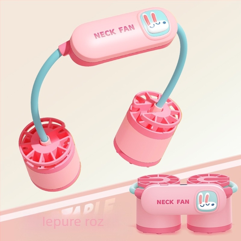 Ventilator pentru gât, fără palete, încărcare USB, 3 viteze, baterie încorporată 1200–2000 mAh