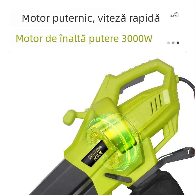 Mașină de suflare și aspirație a frunzelor, aspirator de grădină cu colector de praf, 220V AC, interval de tensiune AC-DC 50–250V, serie pentru suflare și aspirație a frunzelor