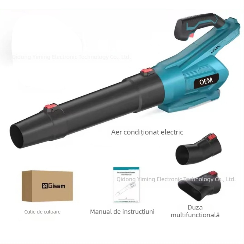 Suflător fără peri, fără fir, pentru zăpadă, frunze și curte – reglare a vitezei fără trepte, baterie Li‑ion reîncărcabilă, 21V nominal, interval 16,8–21V