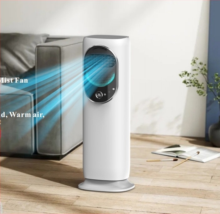 Ventilator vertical de încălzire și răcire fără palete, 2000W, 220V/50Hz, telecomandă, 3 viteze