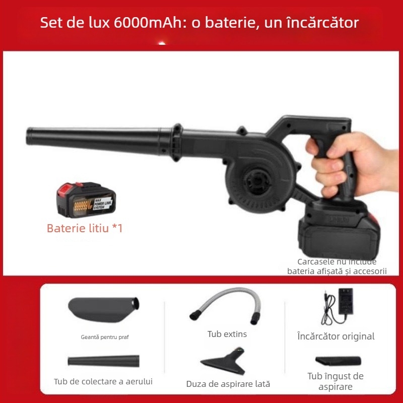 Xin hongze Aparat fără fir, aspirator și suflator cu baterie Li-ion, 220V, pentru casă și mașină, îndepărtarea prafului