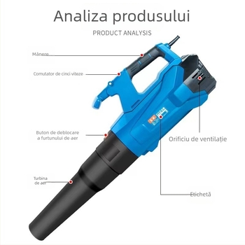 Ventilator industrial Q1F-FF-120 cu reglaj în cinci trepte, înaltă putere pentru colectarea prafului, alimentare AC