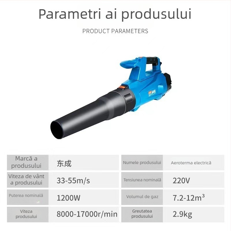 Ventilator industrial Q1F-FF-120 cu reglaj în cinci trepte, înaltă putere pentru colectarea prafului, alimentare AC