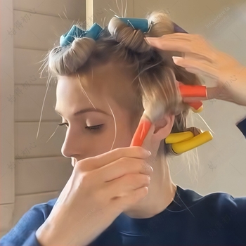 Roluri de curling pentru păr, pentru coafare de noapte, bucle pufoase la rădăcini, rezistente la căldură și perm la rece