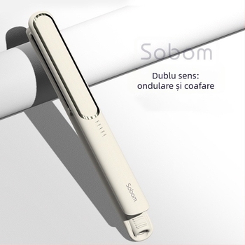 SOBOM dispozitiv dual pentru îndreptare și ondulare a părului, tambur ceramic 16-20 mm, 220V, 50W