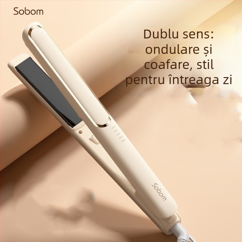 SOBOM dispozitiv dual pentru îndreptare și ondulare a părului, tambur ceramic 16-20 mm, 220V, 50W