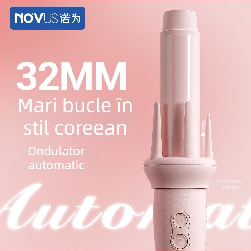 NOVUS ondulator de păr cu reglaj în 10 trepte, pentru păr umed și uscat, încălzire ceramică, 100-240V, 25W