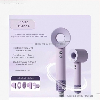 Uscător de păr Lefen 1600W, motor fără perii, ioni negativ pentru îngrijirea părului, 220V, 4 trepte de viteză, zgomot 60–70 dB, uscare rapidă