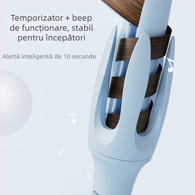 Ondulator automat cu caneluri duble, 3‑in‑1 pentru curling și îndreptare, încălzire ceramică turmalină, control temperatură în 25 trepte, 34W alimentare prin cablu