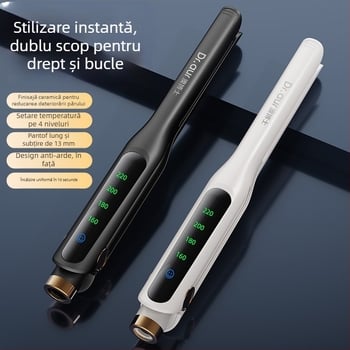 Zino placă duală pentru îndreptat și ondulat, cu cilindru ceramic 21–30 mm, alimentare 220V, 20W, 4 trepte de temperatură, potrivit pentru păr ud și uscat