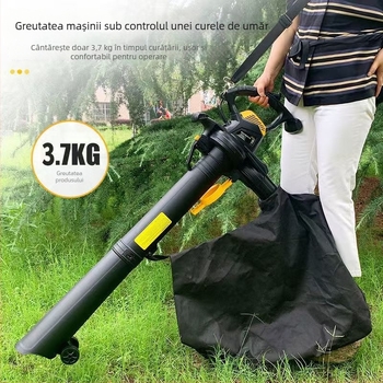 Hongrui Suflător de frunze pentru grădină, aspirator cu tocător – 240V, alimentare la priză, Seria 01