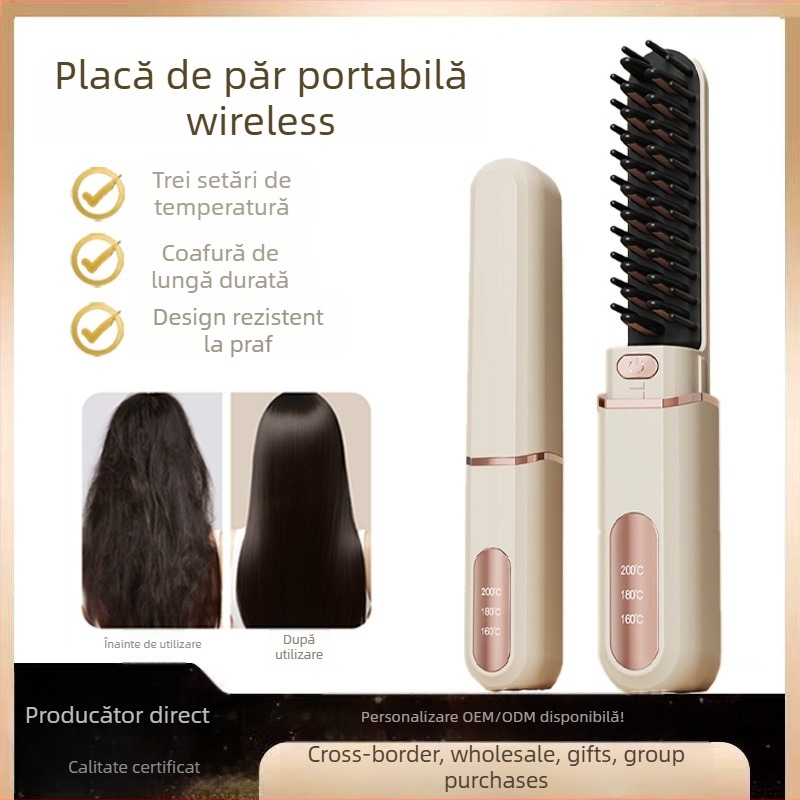 Ustensilă de styling fără fir cu funcție dublă: curling și îndreptare; încălzitor ceramic turmalin; diametrul elementului de încălzire 16-20 mm; potrivit pentru păr ud și uscat; styling sub 1 minut