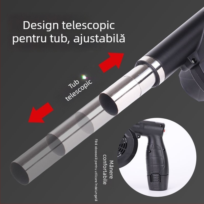 Ventilator pentru grătar exterior, 21V, reîncărcabil, wireless, montat în mașină, aprinderea focului