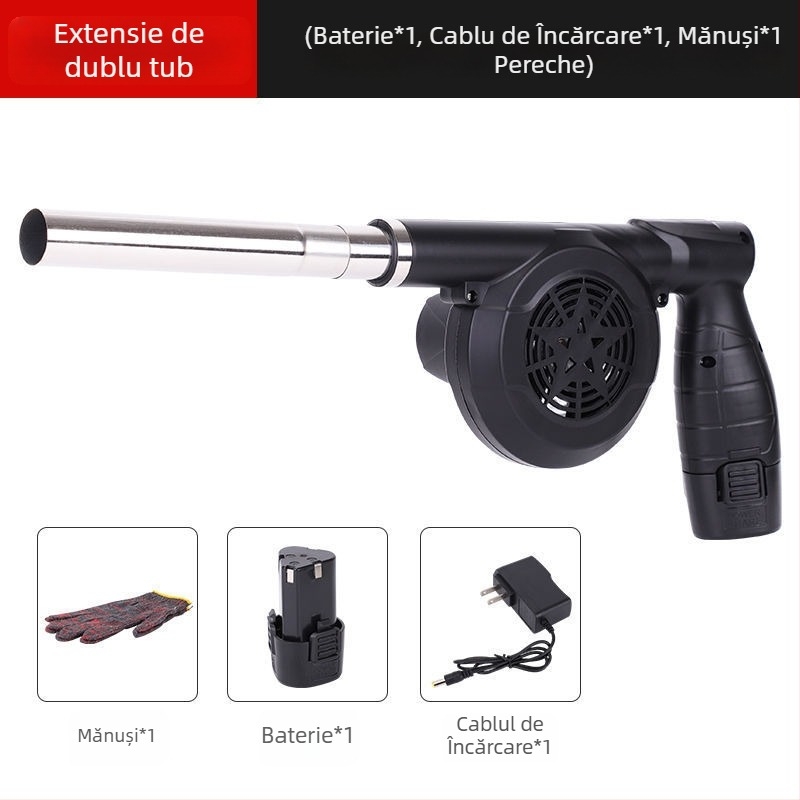 Ventilator pentru grătar exterior, 21V, reîncărcabil, wireless, montat în mașină, aprinderea focului