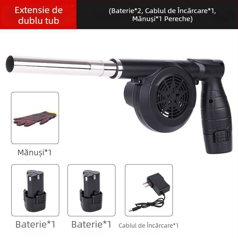 Ventilator pentru grătar exterior, 21V, reîncărcabil, wireless, montat în mașină, aprinderea focului