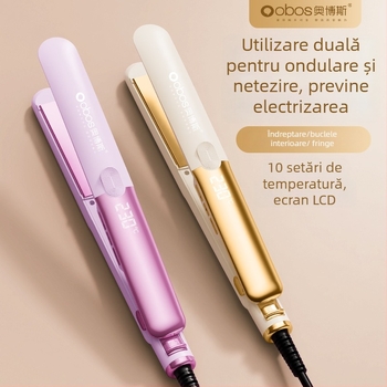 Fier de păr multifuncțional pentru îndreptare și onduleuri, tambur de 16–20 mm, utilizare umedă și uscată, 40W, 110–220V, 10 niveluri de temperatură