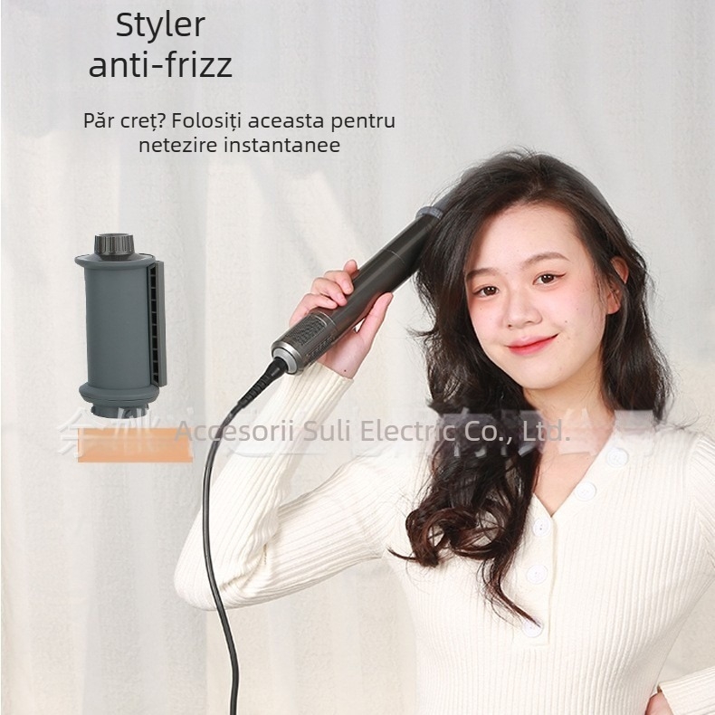 Set de stilizare păr cu ioni negativi: uscare, îndreptare și ondulare; Model AG02, 1100W, motor Brushless DC, 220V, control temperatură aer rece/cald