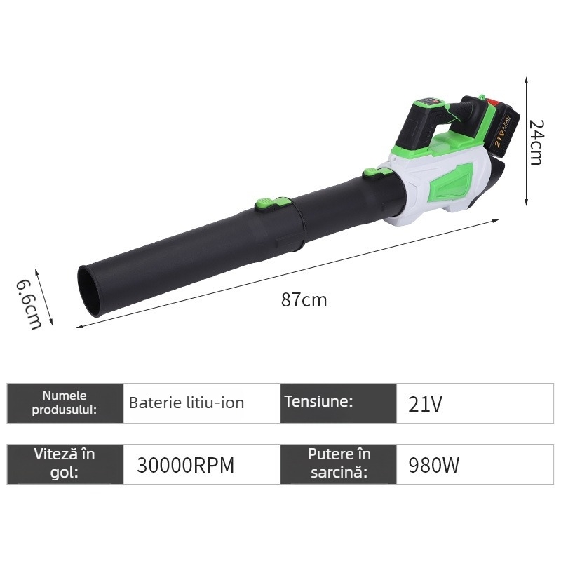 Kwai tsing Suflător industrial portabil, baterie litiu reîncărcabilă, 21V, seria qd052301