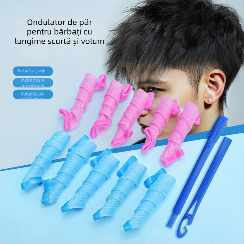 Ondulator de păr cu suprafață texturată și răsucire automată (Brand: Anubis; Material: plastic/rășină; Potrivit pentru: utilizatori obișnuiți)