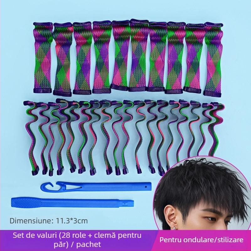 Ondulator de păr cu suprafață texturată și răsucire automată (Brand: Anubis; Material: plastic/rășină; Potrivit pentru: utilizatori obișnuiți)