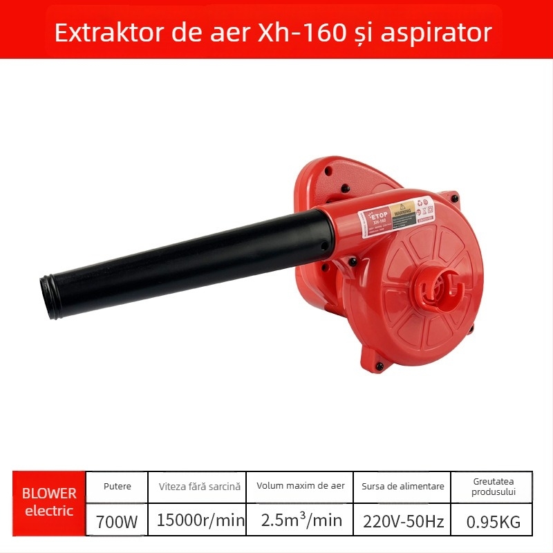 ETOP Suflator de praf puternic pentru curățarea calculatoarelor, 220V, flux de aer puternic