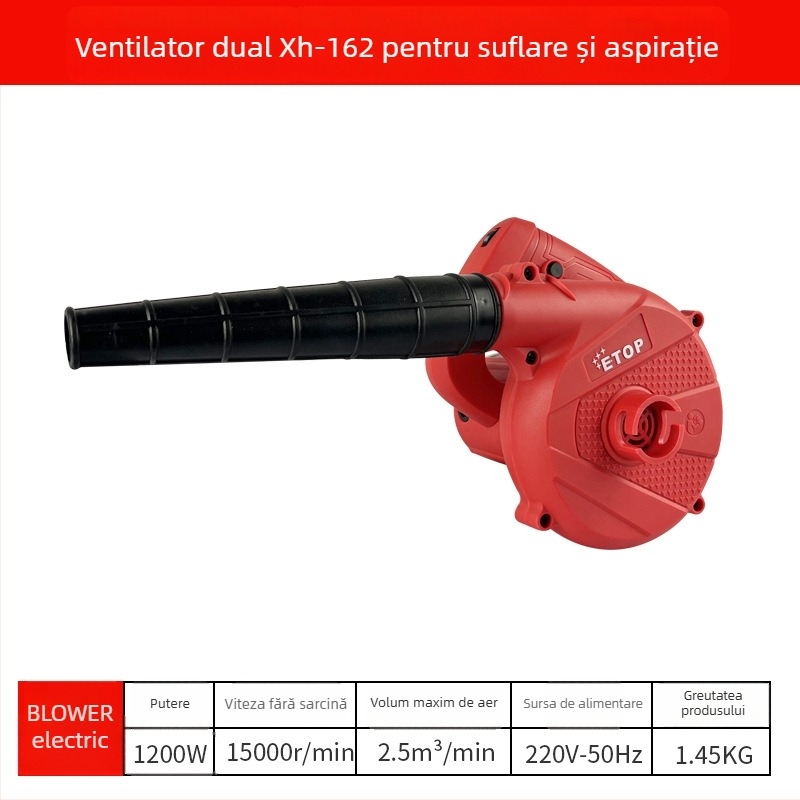 ETOP Suflator de praf puternic pentru curățarea calculatoarelor, 220V, flux de aer puternic