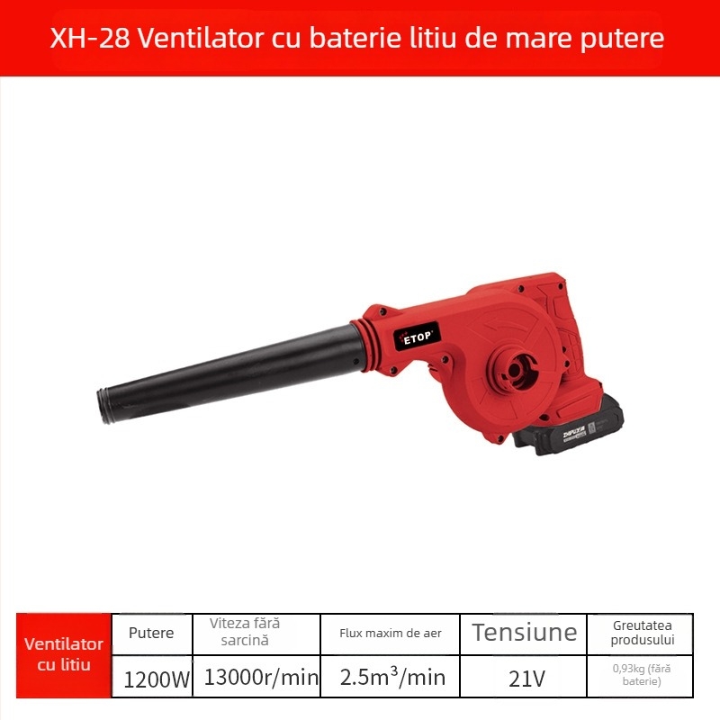 ETOP Suflator de praf puternic pentru curățarea calculatoarelor, 220V, flux de aer puternic