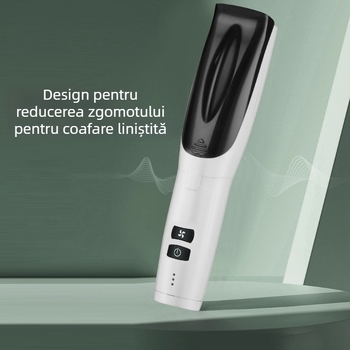Mașină de tuns păr cu aspirație silențioasă, reîncărcabilă, impermeabilă, motor brushless și lame ceramice