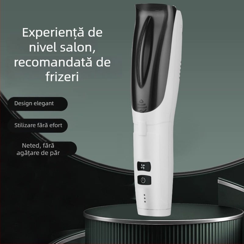 Mașină de tuns păr cu aspirație silențioasă, reîncărcabilă, impermeabilă, motor brushless și lame ceramice