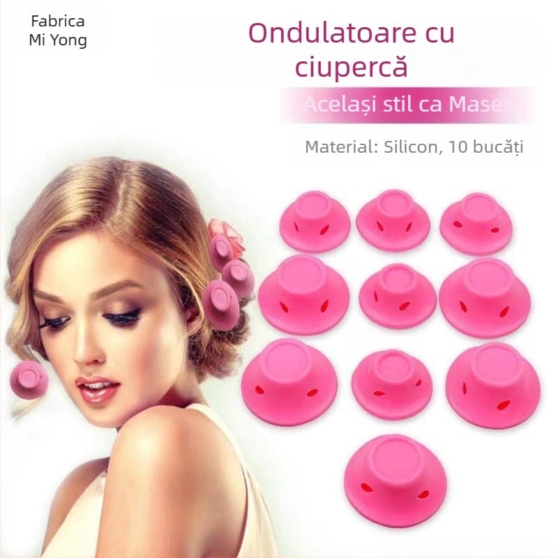 Ondulator de păr tip ciupercă, corp din plastic, marcă generică, potrivit pentru toți utilizatorii