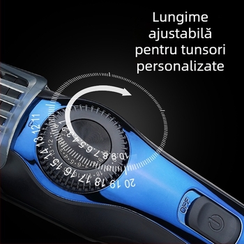 Feipeng Mașină profesională de tuns cu lamă ceramică, alimentare duală (încărcare/priză), rezistentă la apă