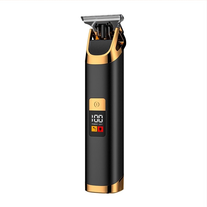 Trimmer electric pentru păr pentru uz casnic - încărcare USB, afișaj LED, baterie încorporată 1200-2000 mAh, lame din oțel inoxidabil, rezistent la apă