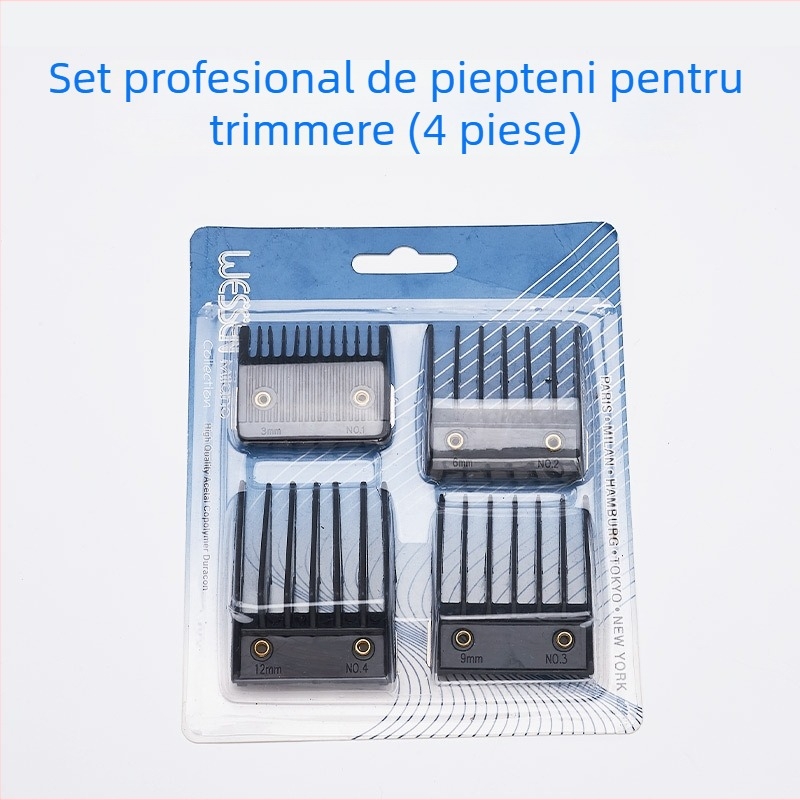 Set de accesorii pentru aparat de tuns păr (model 404, lamă din oțel inox, cap de tăiere demontabil și lavabil, rezistent la apă, zgomot 36-45 dB)