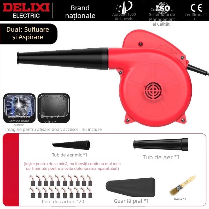 Furon de aer pentru praf la calculatoare – 21V, fără aspirație