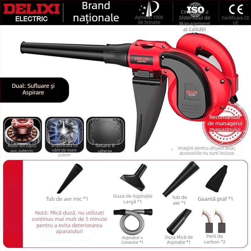 Furon de aer pentru praf la calculatoare – 21V, fără aspirație