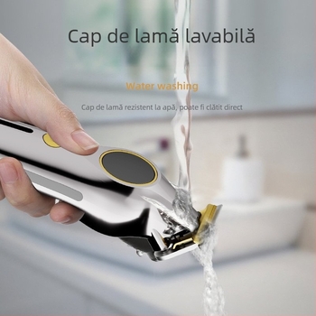 Trimmer de păr pentru uz casnic - Putere mare, alimentare duală (încărcare/baterie), Motor cu perii, Lamă din oțel inoxidabil, Baterie încorporată 300-500 mAh, 0-1 h funcționare, zgomot redus sub 36 dB