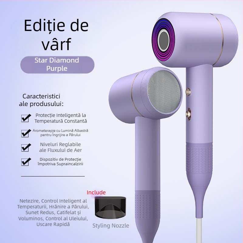 Uscător de păr LD-1201, 1200W motor cu perii, aer cal, 3 trepte de viteză, 220V