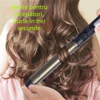 Ondulator rotativ profesional pentru studio, tambur mare de 31 mm sau mai mare, 3‑în‑1 uscare/ondulare/netezire; încălzitor ceramic turmalin; reglaj temperatură