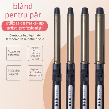 Ondulator rotativ profesional pentru studio, tambur mare de 31 mm sau mai mare, 3‑în‑1 uscare/ondulare/netezire; încălzitor ceramic turmalin; reglaj temperatură