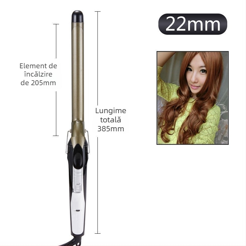 Ondulator rotativ profesional pentru studio, tambur mare de 31 mm sau mai mare, 3‑în‑1 uscare/ondulare/netezire; încălzitor ceramic turmalin; reglaj temperatură