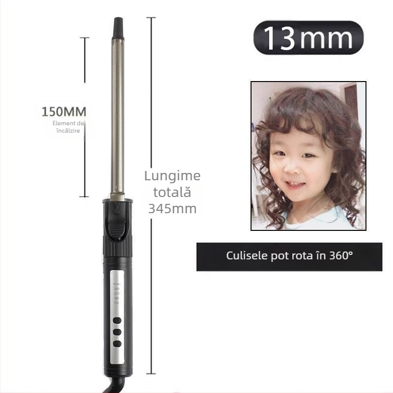 Ondulator rotativ profesional pentru studio, tambur mare de 31 mm sau mai mare, 3‑în‑1 uscare/ondulare/netezire; încălzitor ceramic turmalin; reglaj temperatură