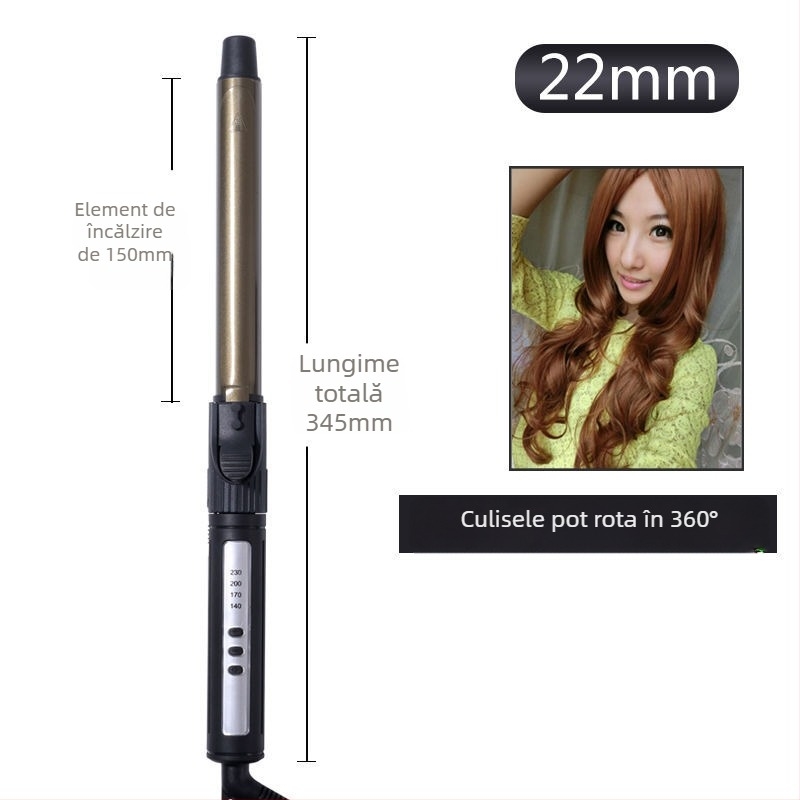 Ondulator rotativ profesional pentru studio, tambur mare de 31 mm sau mai mare, 3‑în‑1 uscare/ondulare/netezire; încălzitor ceramic turmalin; reglaj temperatură