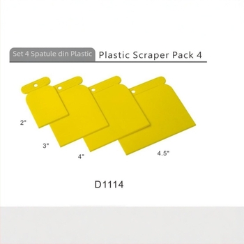 Scraper din plastic pentru îndepărtarea tapetelor, chitului și a adezivului de pe plăci de sticlă; instrument pentru îndepărtarea filmului auto – Seria: Scraper, Țara de origine: China