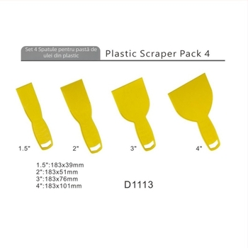Scraper din plastic pentru îndepărtarea tapetelor, chitului și a adezivului de pe plăci de sticlă; instrument pentru îndepărtarea filmului auto – Seria: Scraper, Țara de origine: China