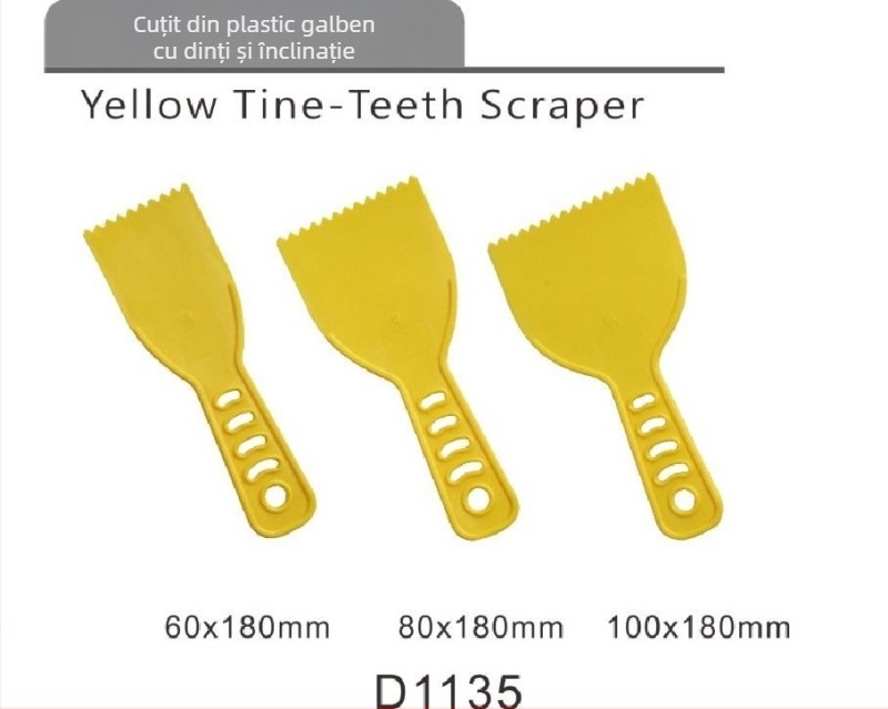 Scraper din plastic pentru îndepărtarea tapetelor, chitului și a adezivului de pe plăci de sticlă; instrument pentru îndepărtarea filmului auto – Seria: Scraper, Țara de origine: China