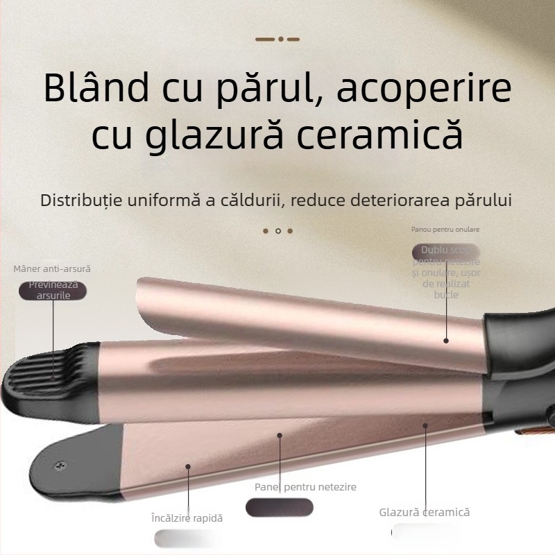 Fier de păr – curling și îndreptare, duală funcție, încălzire ceramică, 50W, 220V, control temperatură în 2 trepte