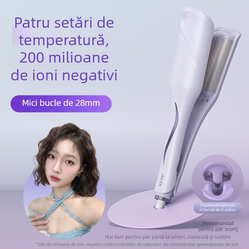 Ondulator cu design profund U, tambur în formă de ou, încălzitor turmalin-ceramic, 100W, 220V