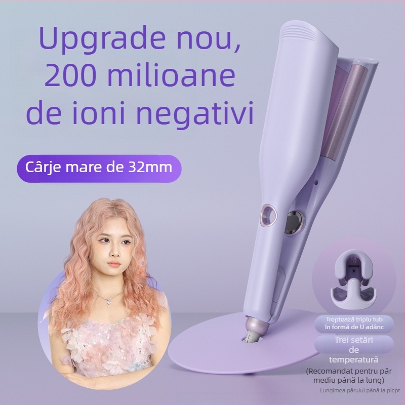 Ondulator cu design profund U, tambur în formă de ou, încălzitor turmalin-ceramic, 100W, 220V